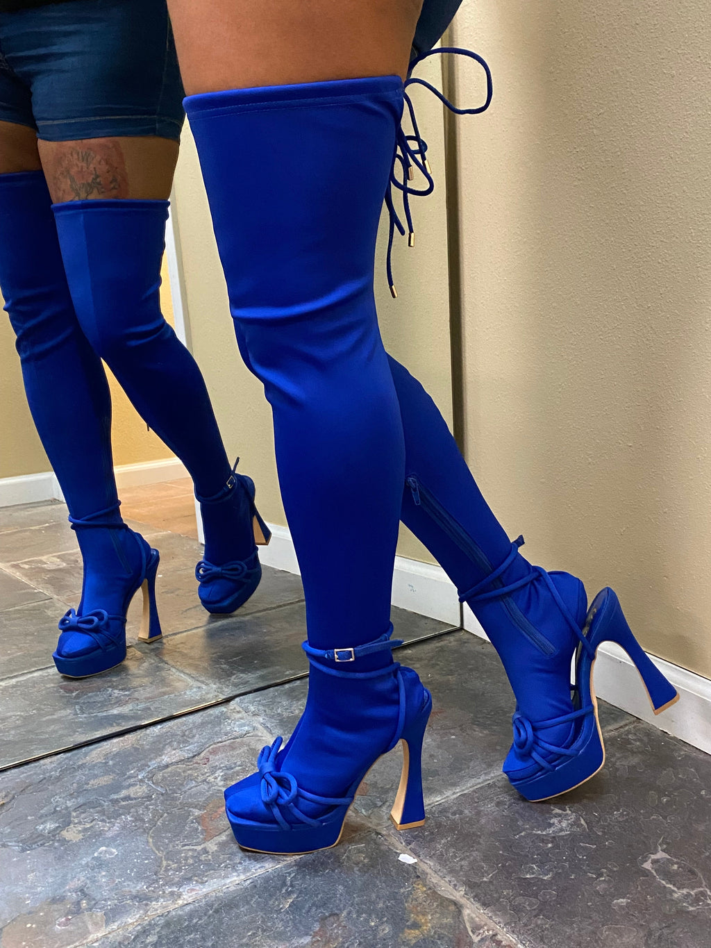 Sock Boots Royal Blue