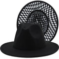 Black Houndstooth Fedora