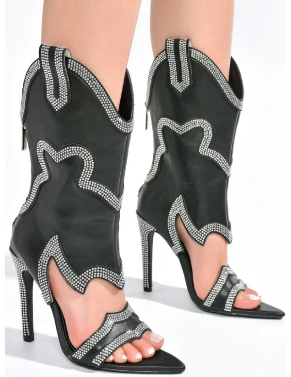 City Cowgirl Boots Black