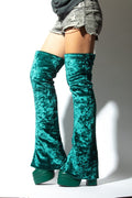 Velvet Boots Green
