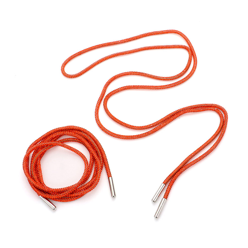 Bling Shoe Lace Orange