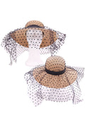 Straw Hat With Veil