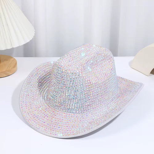 Bling Cowgirl Cowboy Hat White AB