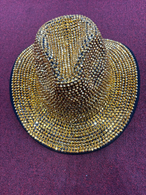 Bling Cowgirl Cowboy Hat Gold