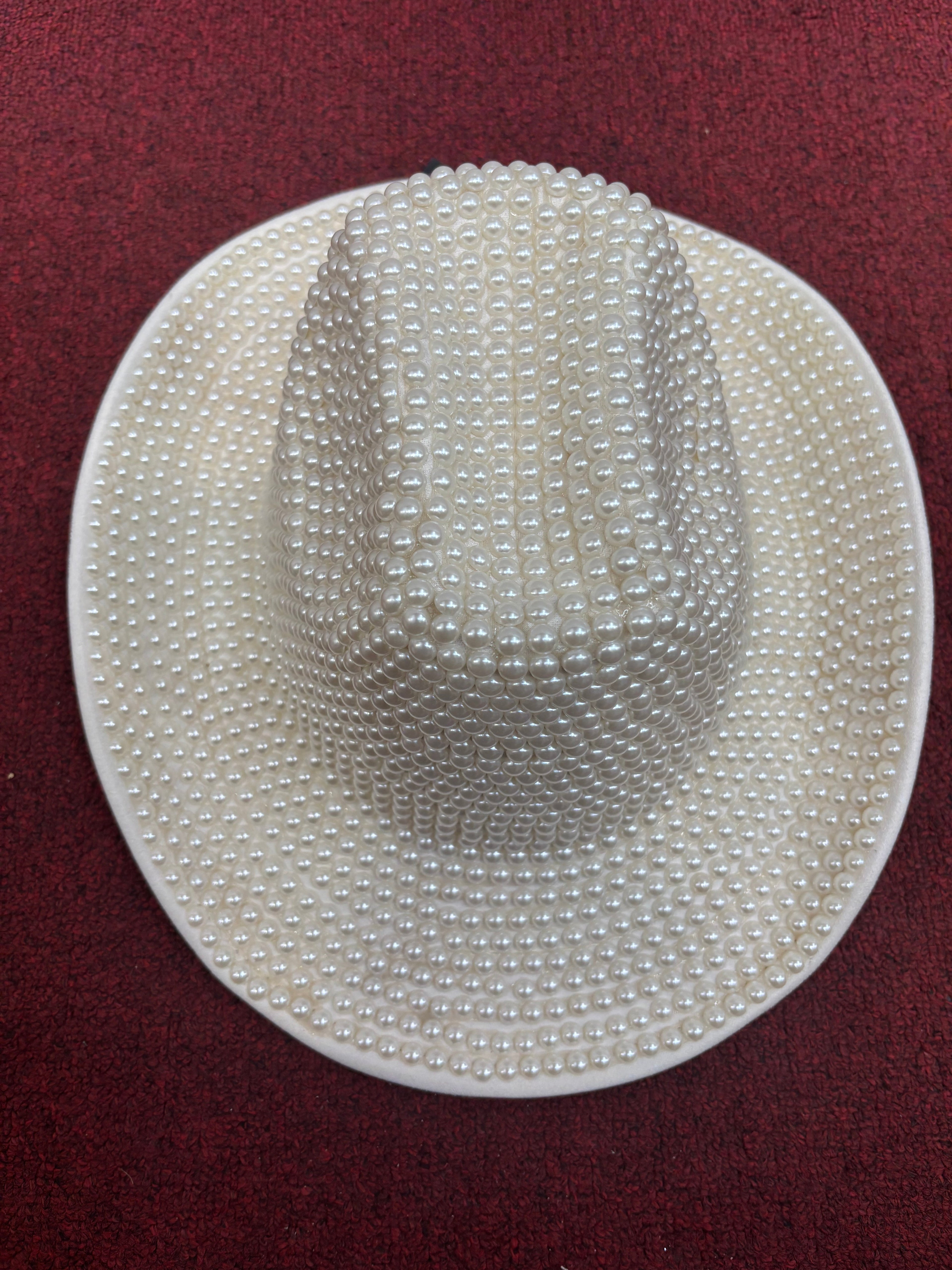 Pearl Cowgirl Cowboy Hat Ivory