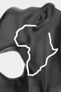 Africa Map Earrings White