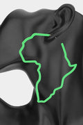 Africa Map Earrings Green